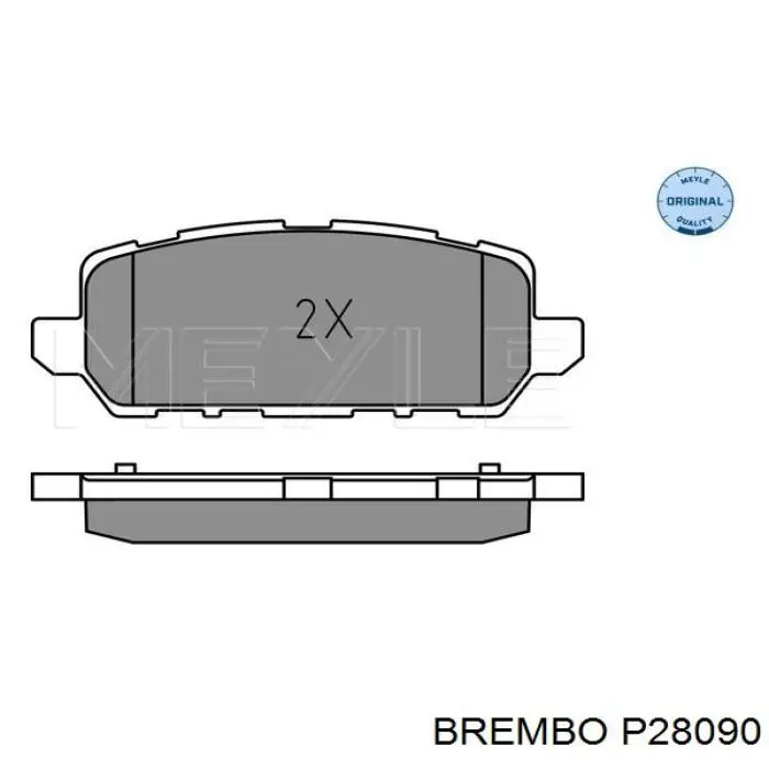 Comprar P28090 Brembo Pastillas de freno traseras