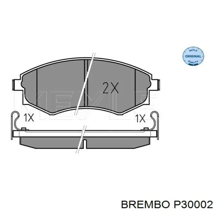 Pastillas de freno delanteras Brembo P30002
