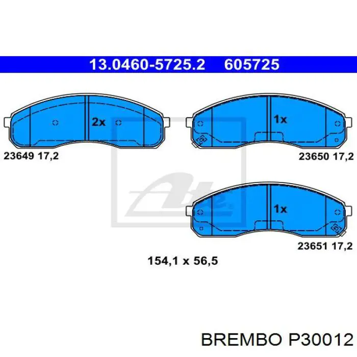 Comprar P30012 Brembo Pastillas delanteras de freno