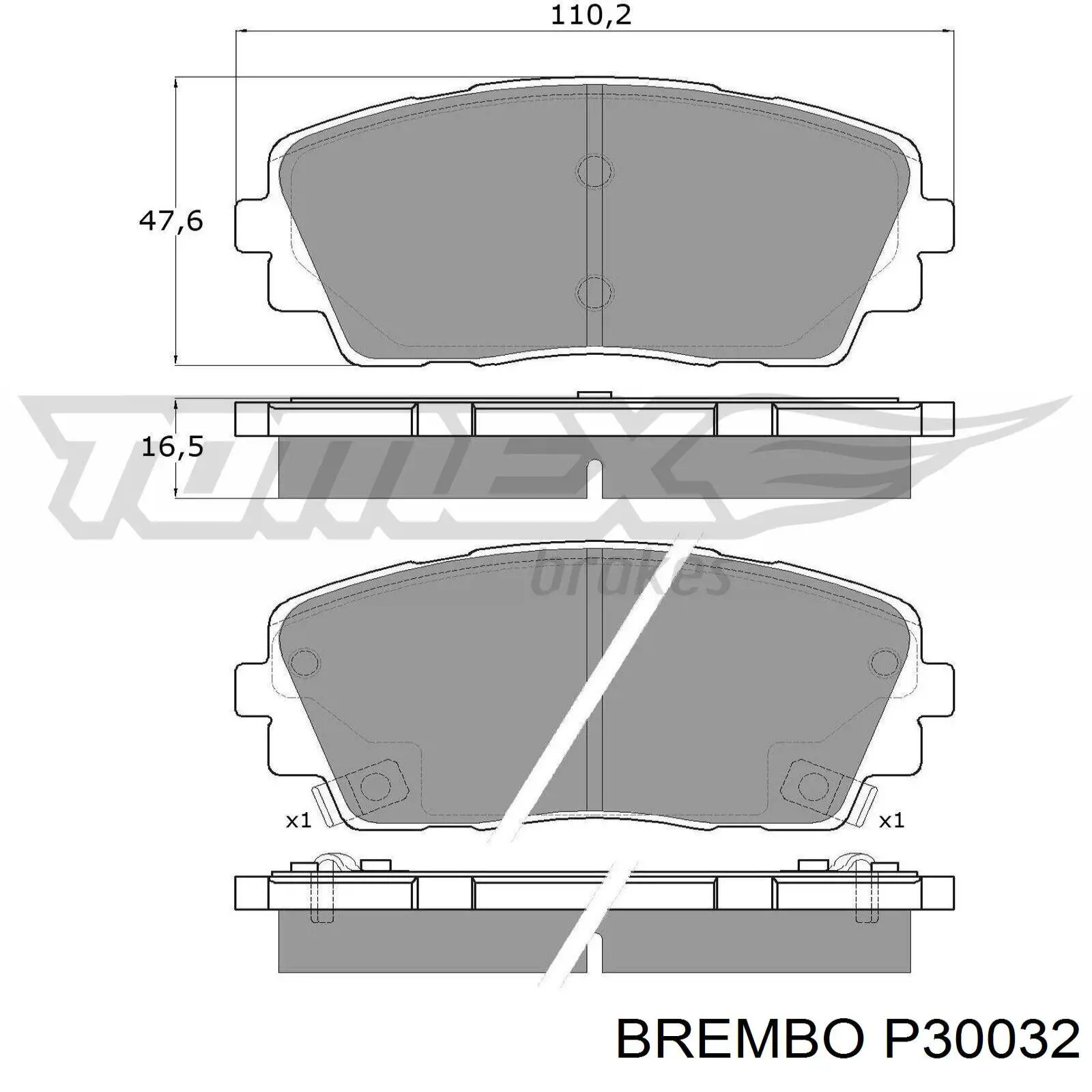 Pastillas de freno P30032 Brembo
