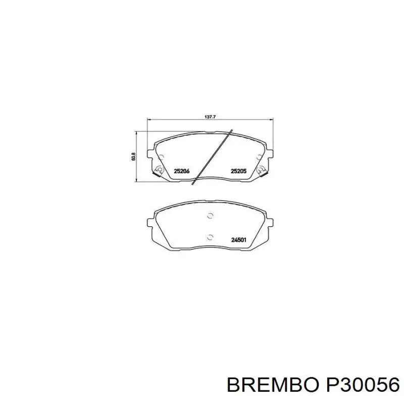 Pastillas de freno P30056 Brembo