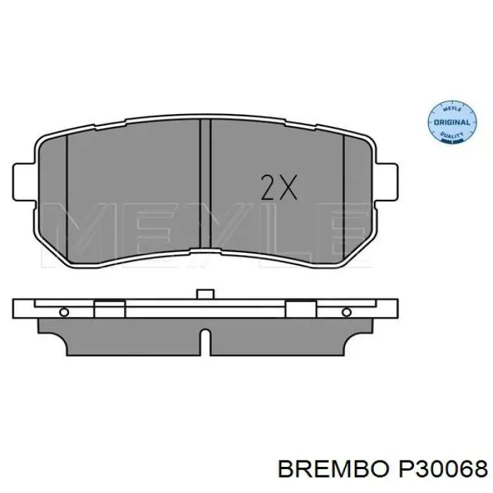 Pastillas de freno traseras P30068 Brembo