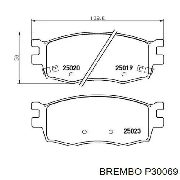 P 30 069 Brembo pastillas de freno delanteras