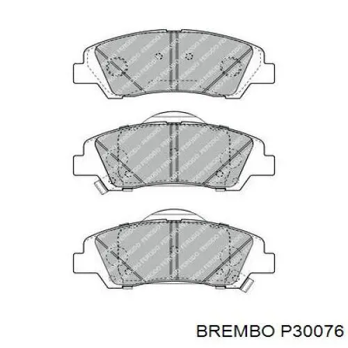 Pastillas de freno delanteras Brembo P30076