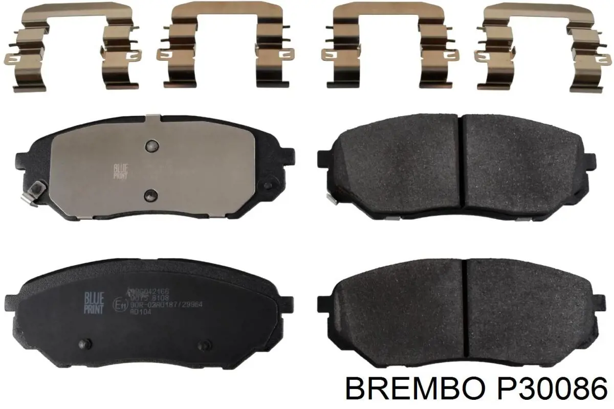 P30086 Brembo pastillas de freno delanteras