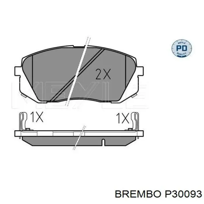 Comprar P30093 Brembo Pastillas delanteras de freno