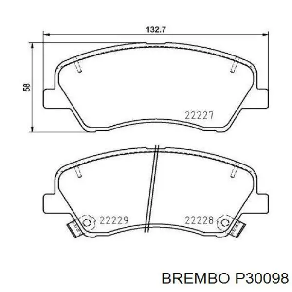 Pastillas freno delanteras Brembo P30098 precio, desde 27,46 EUR