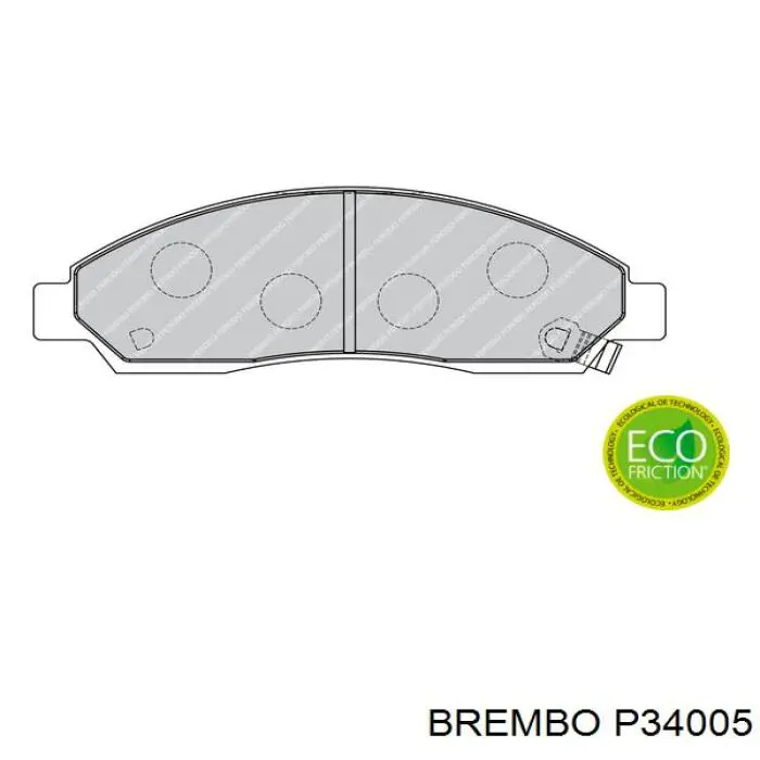 P34005 Brembo pastillas de freno delanteras