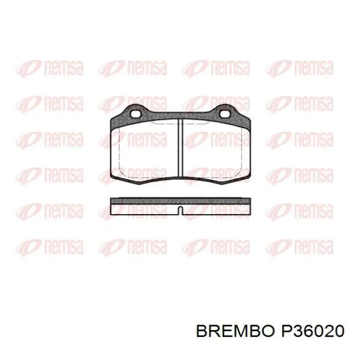 Comprar P36020 Brembo Pastillas de freno traseras