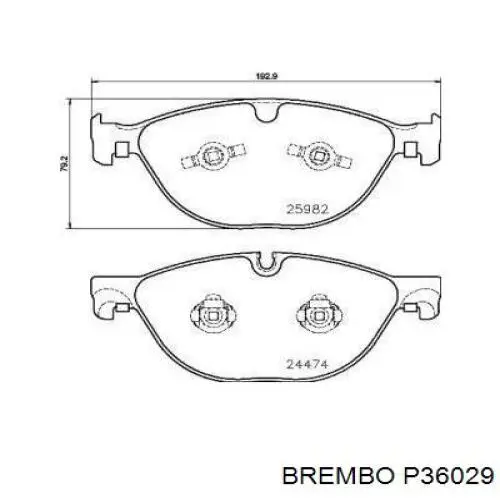 P36029 Brembo pastillas de freno delanteras