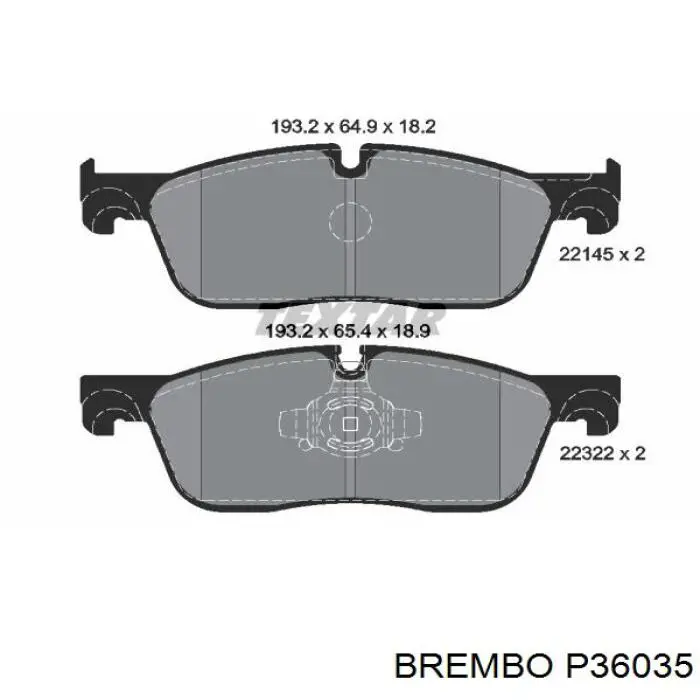 P36035 Brembo pastillas de freno delanteras