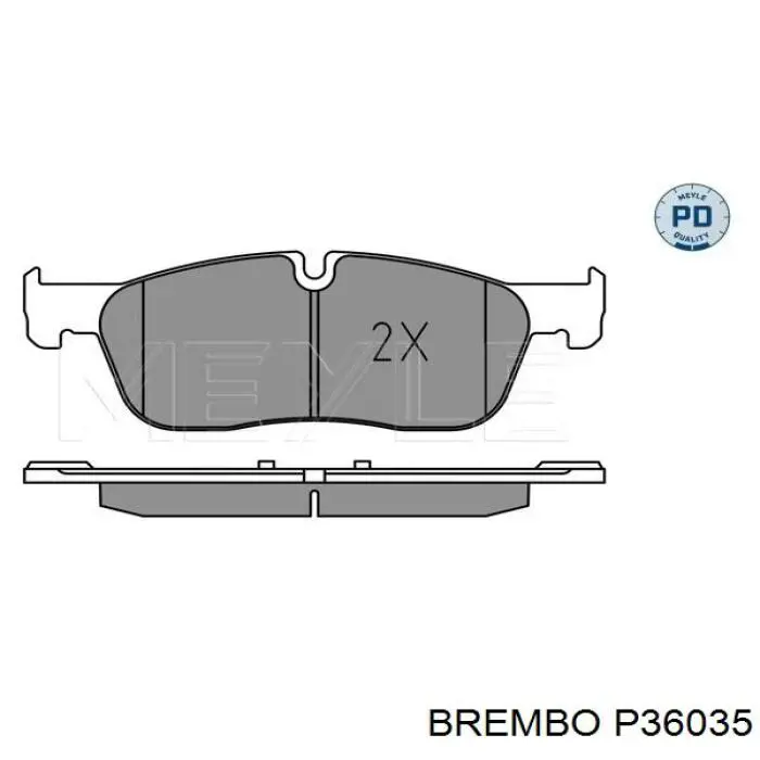 Comprar P36035 Brembo Pastillas delanteras de freno