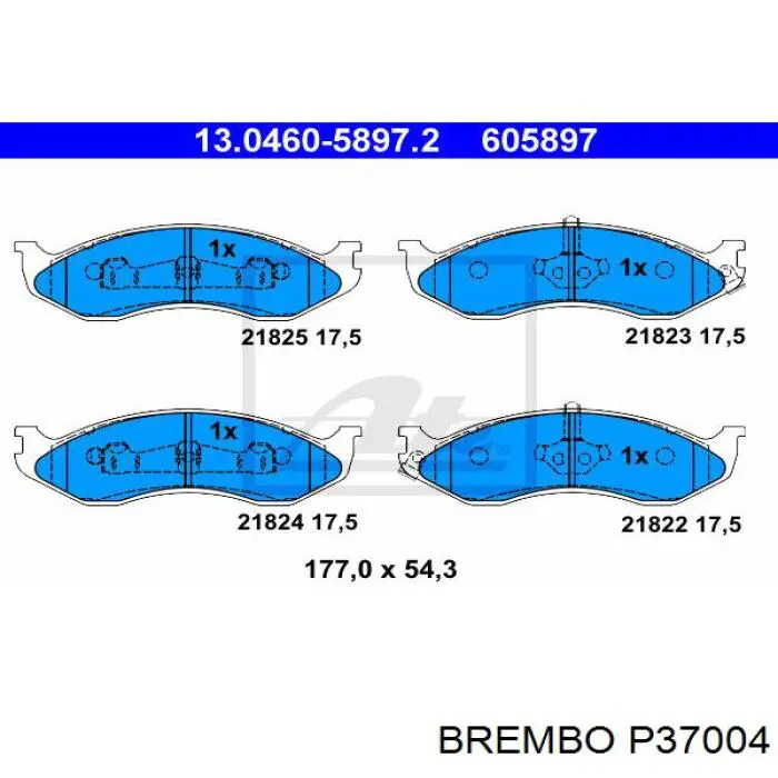 Pastillas de freno delanteras Jeep Cherokee 2 XJ