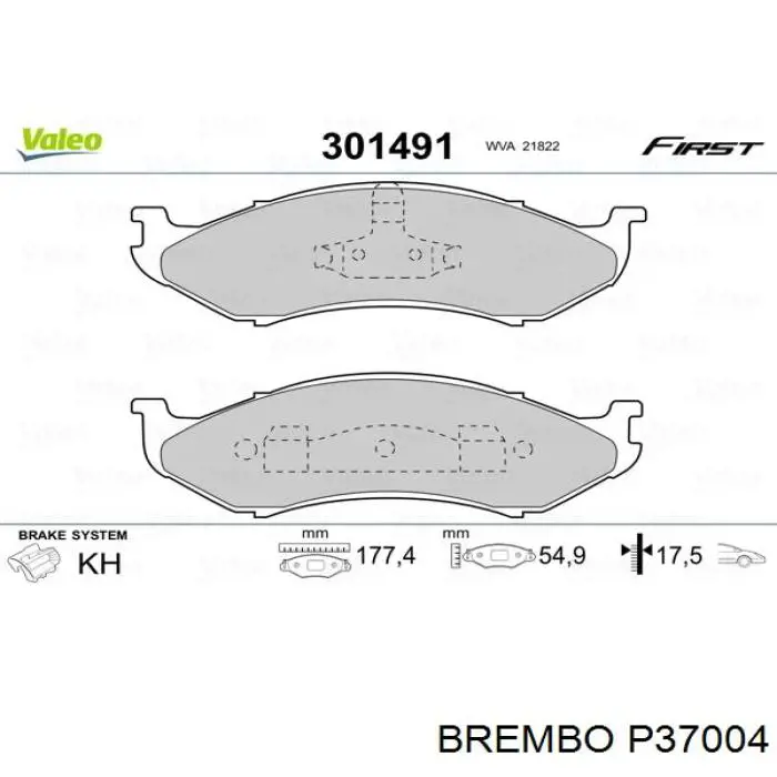 Pastillas de freno delanteras Jeep Cherokee 2 XJ