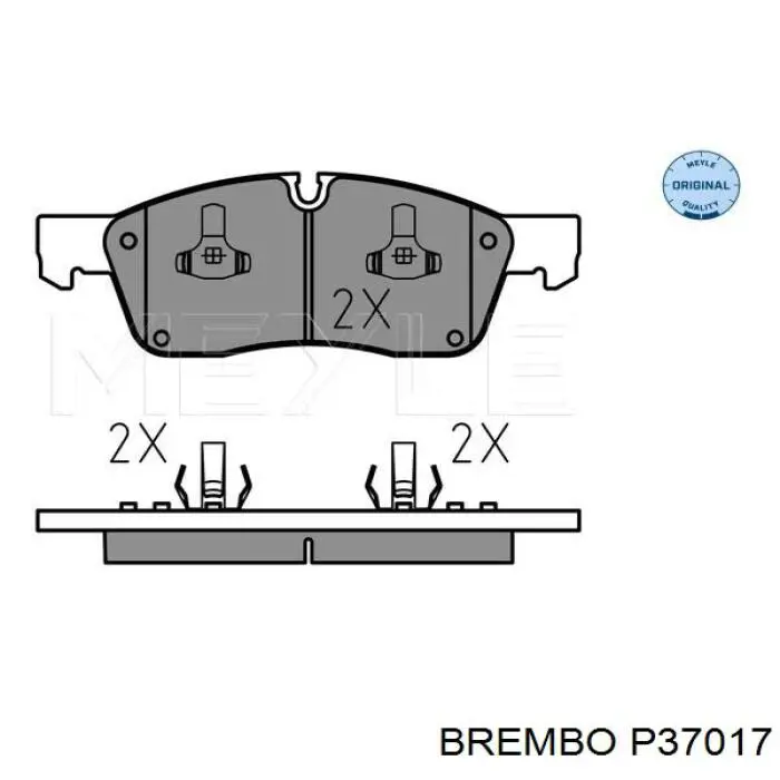 Comprar P37017 Brembo Pastillas delanteras de freno