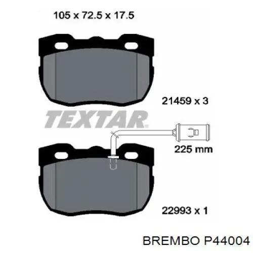 Comprar P44004 Brembo Pastillas delanteras de freno