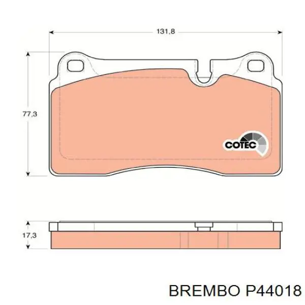 Comprar P44018 Brembo Pastillas delanteras de freno
