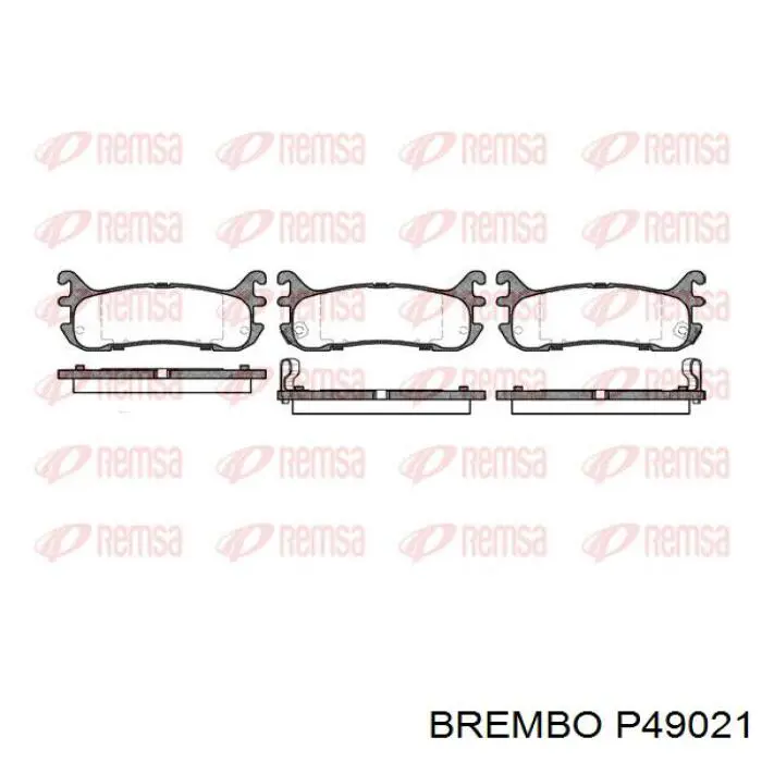Pastillas traseras Brembo P49021