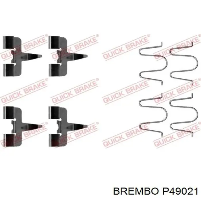 P 49 021 Brembo pastillas de freno traseras