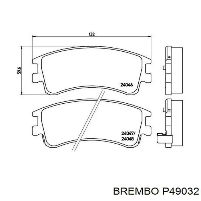 P49032 Brembo pastillas de freno delanteras