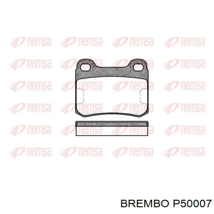 P50007 Brembo pastillas de freno traseras