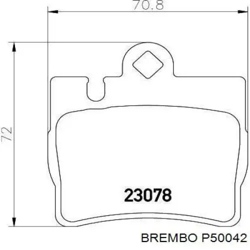 P50042 Brembo pastillas de freno traseras