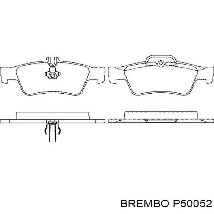 Comprar P50052 Brembo Pastillas de freno traseras