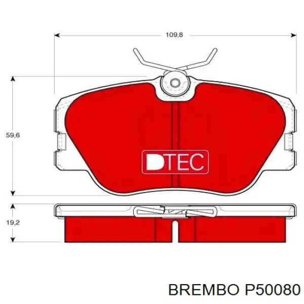 Comprar P50080 Brembo Pastillas delanteras de freno