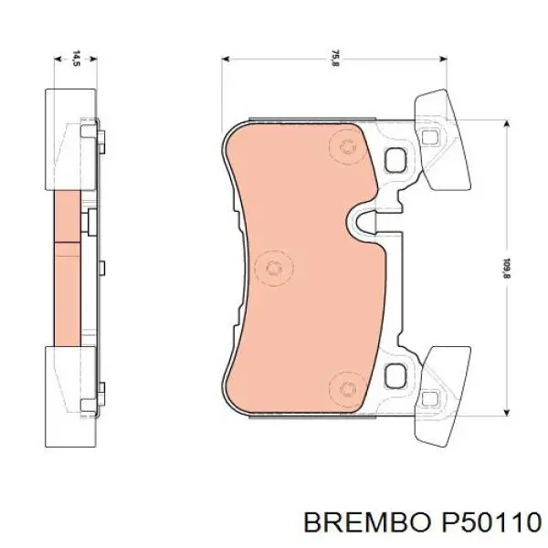 Comprar P50110 Brembo Pastillas de freno traseras