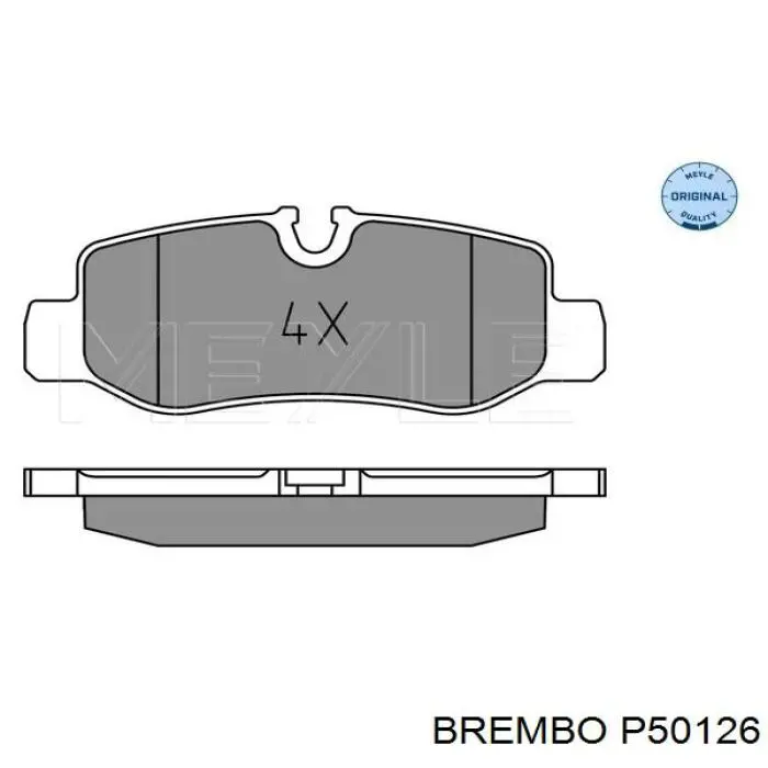 Pastillas de freno traseras P50126 Brembo