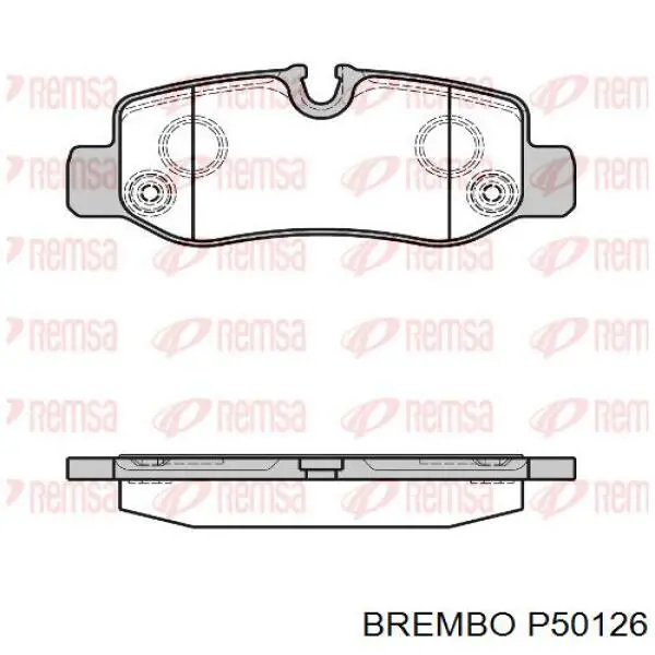 Comprar P50126 Brembo Pastillas de freno traseras