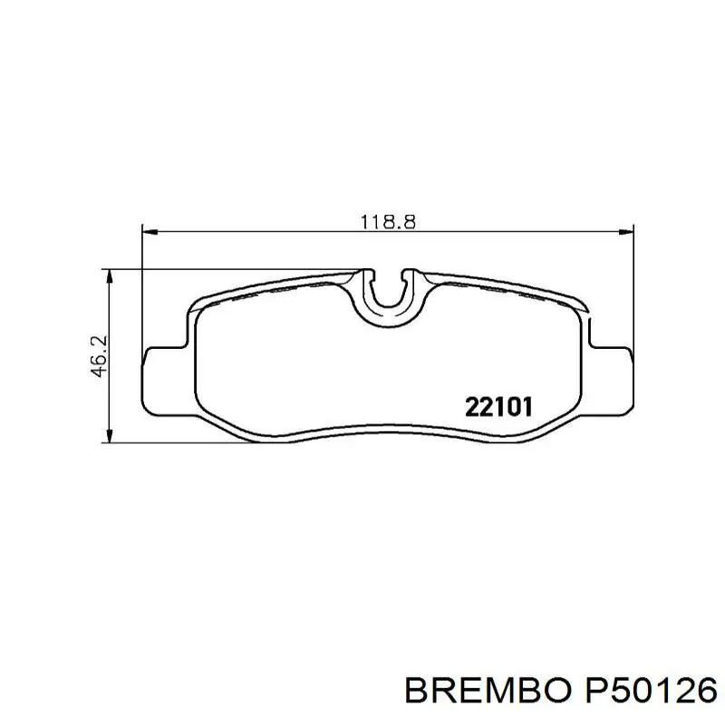 P50126 Brembo pastillas de freno traseras