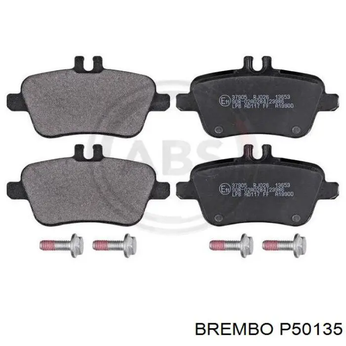 P 50 135 Brembo pastillas de freno traseras