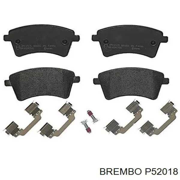 Comprar P52018 Brembo Pastillas delanteras de freno