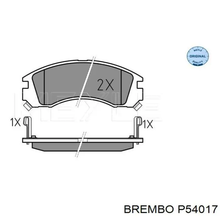 Pastillas de freno delanteras P54017 Brembo