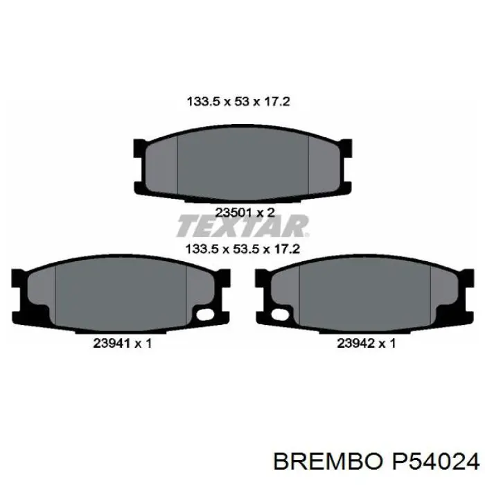 P54024 Brembo pastillas de freno delanteras