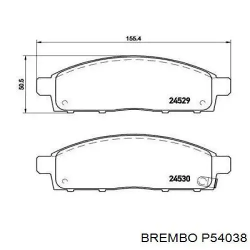 Pastillas de freno P54038 Brembo