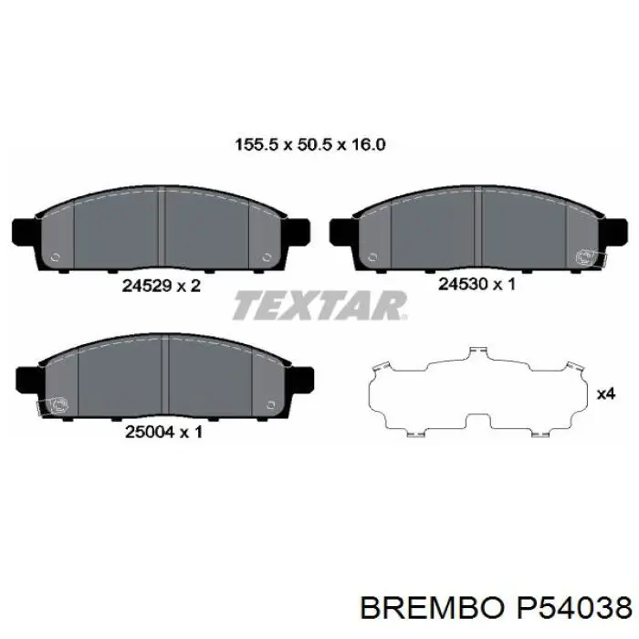Comprar P54038 Brembo Pastillas delanteras de freno