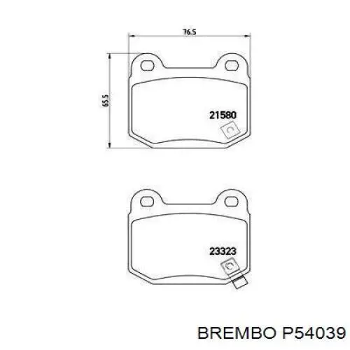 Comprar P54039 Brembo Pastillas delanteras de freno