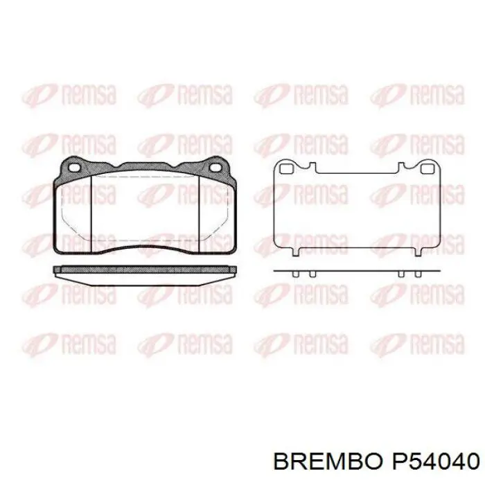 Comprar P54040 Brembo Pastillas delanteras de freno