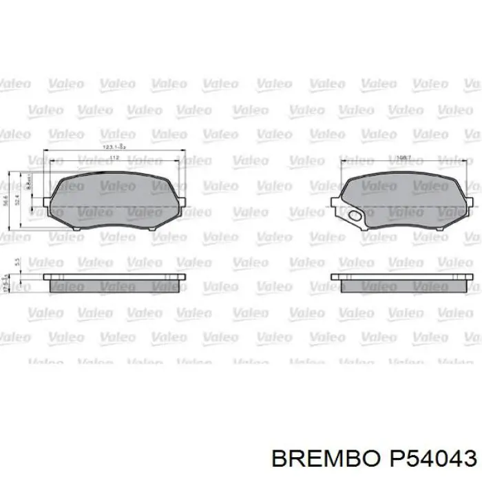 Comprar P54043 Brembo Pastillas delanteras de freno