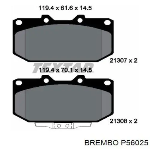 Comprar P56025 Brembo Pastillas delanteras de freno