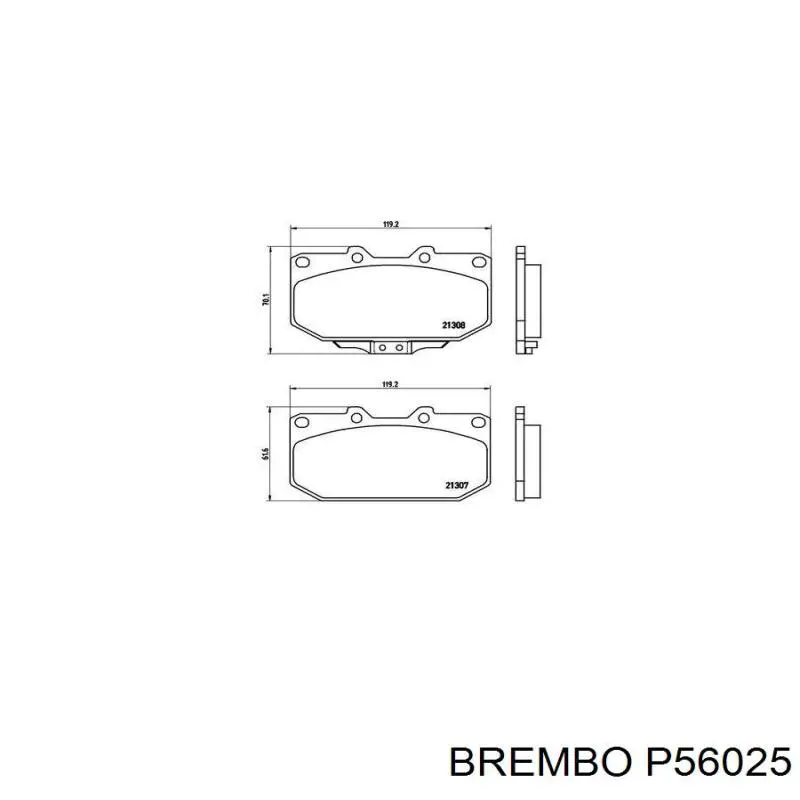 P56025 Brembo pastillas de freno delanteras