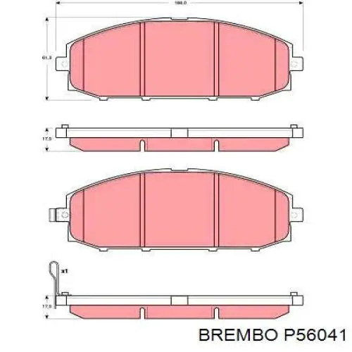 Pastillas de freno delanteras Brembo P56041