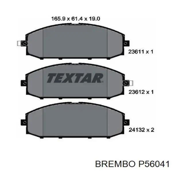 Comprar P56041 Brembo Pastillas delanteras de freno