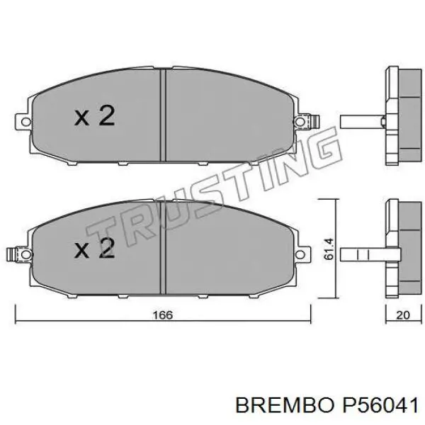 Pastillas de freno P56041 Brembo