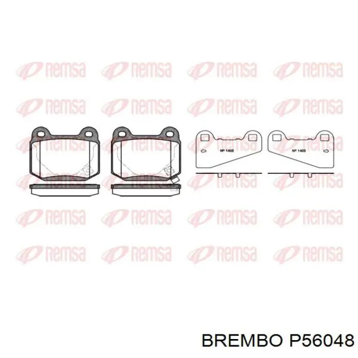 Pastillas de freno traseras P56048 Brembo