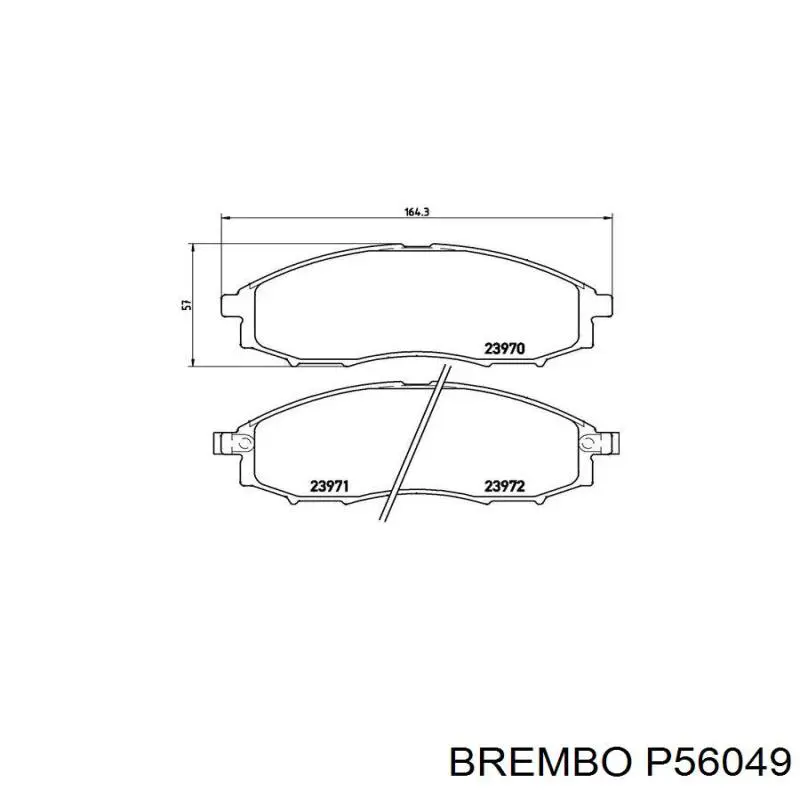 P56049 Brembo pastillas de freno delanteras