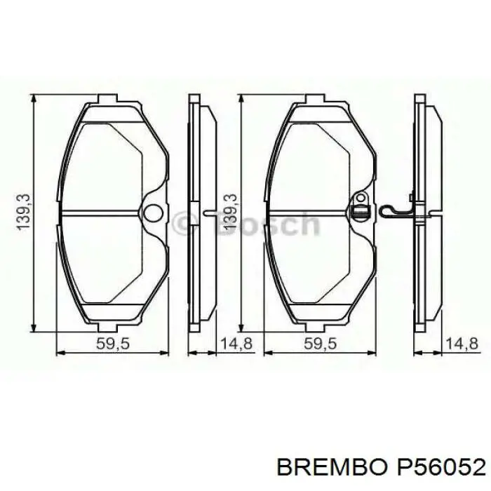 Pastillas de freno delanteras Brembo P56052