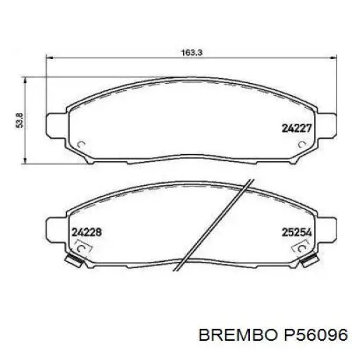 Pastillas de freno delanteras Brembo P56096